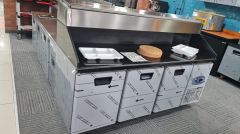 3 KAPILI PİZZA HAZIRLIK BUZDOLABI GRANİT MAKE-UP