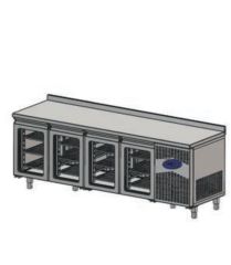 Tezğah Tipi Cam Kapılı Buzdolabı (4 KAPILI )