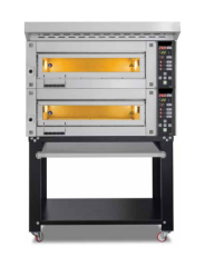 Taş Tabanlı 2 Katlı Fırın 84x84 cm Elektrik Isıtmalı Standlı